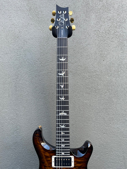 Paul Reed Smith PRS Custom 24 10 Top Quilt Black Gold Wrap Flamed Maple Neck/Ebony Board