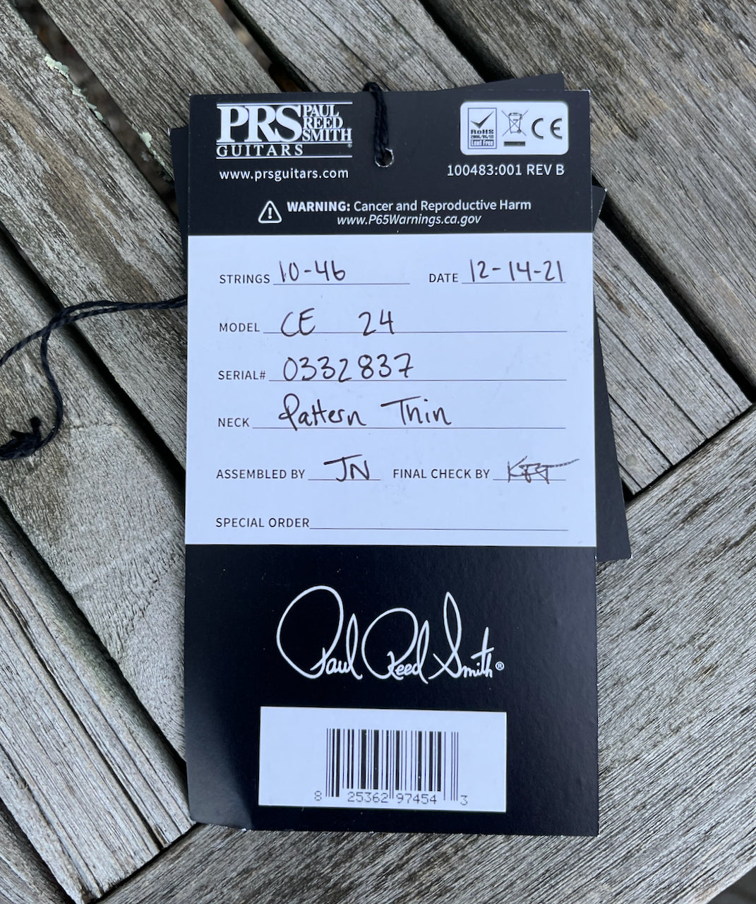 Paul Reed Smith PRS CE 24 *Custom Color* Cobalt Blue