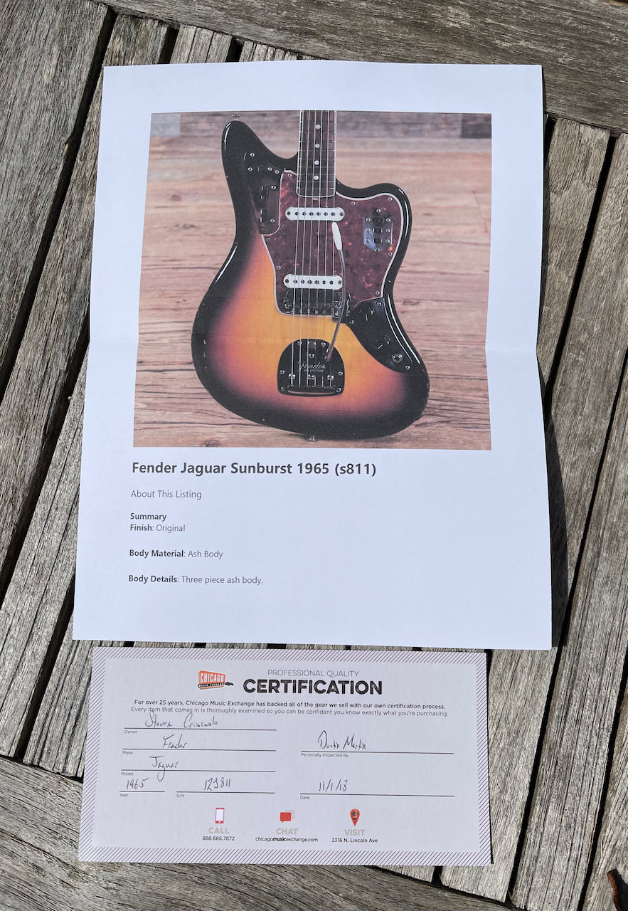1965 Fender Jaguar Sunburst OHSC