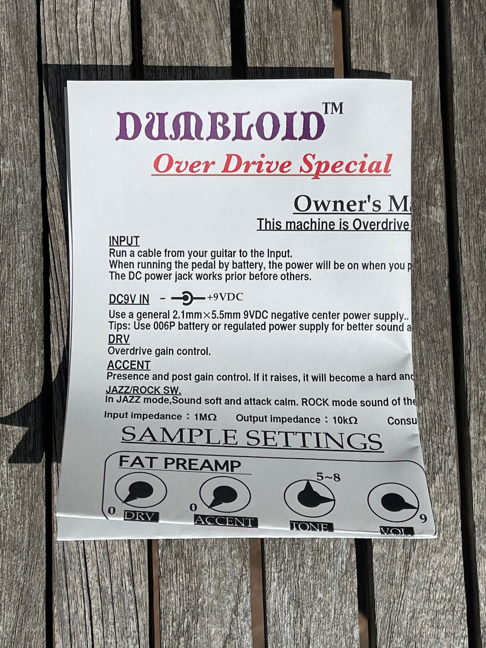 Shin's Music Dumbloid ODS Gray Hammer