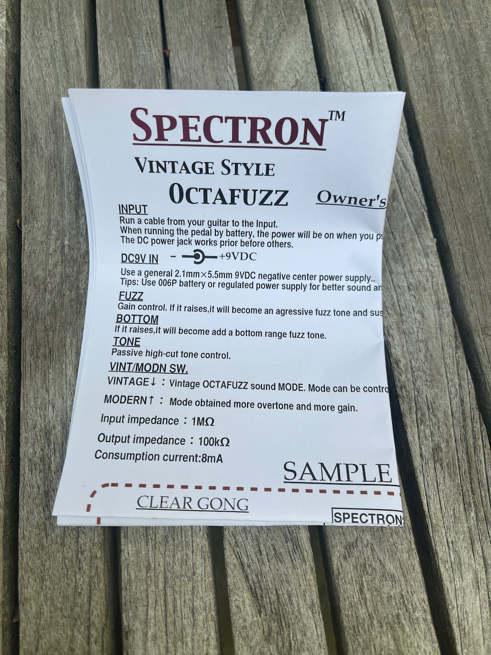 Shin’s Music Spectron Vintage Style Octafuzz #091