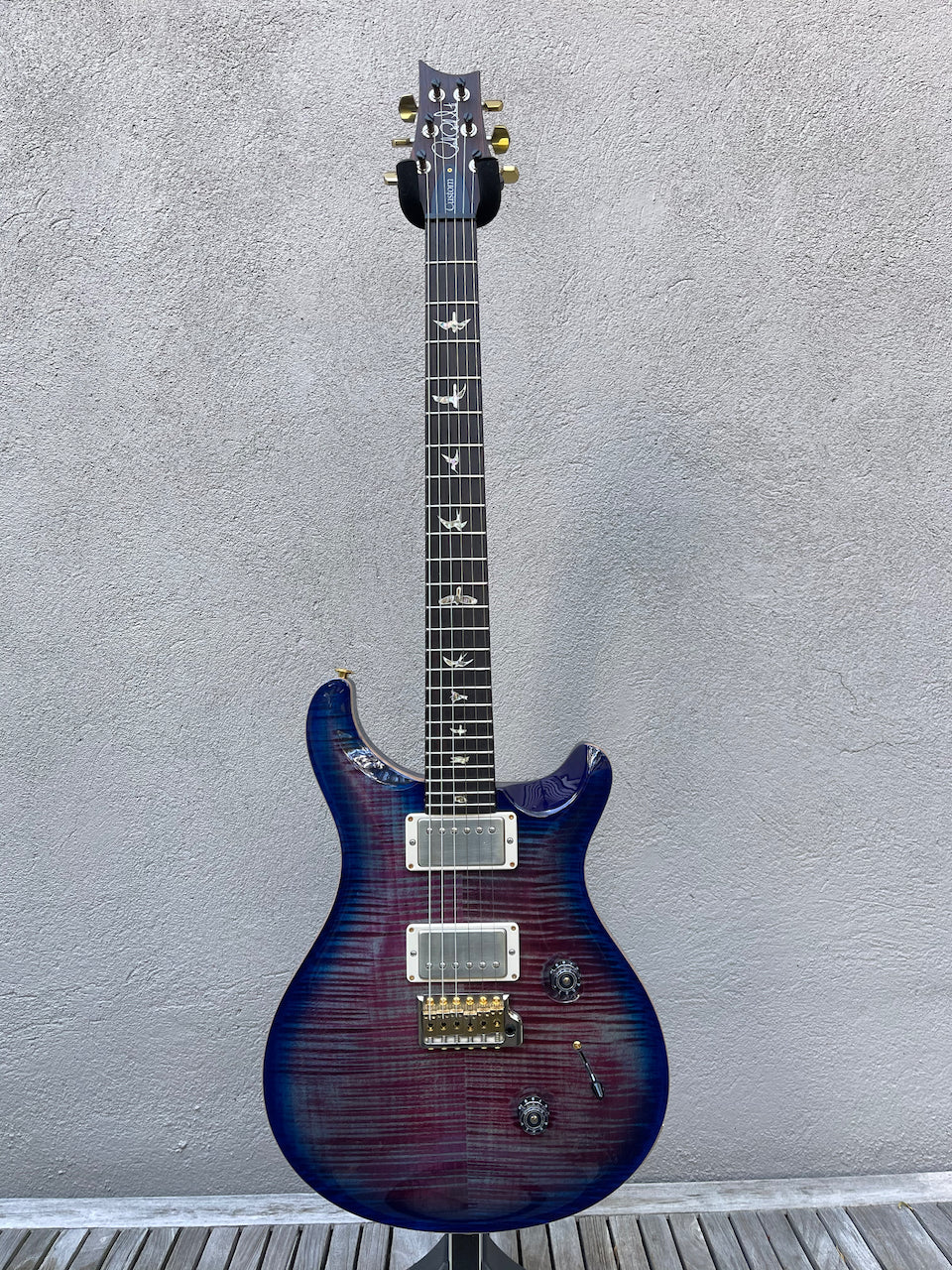 2018 Paul Reed Smith PRS Custom 24 Violet Blue Burst 10 Top Thornbucker