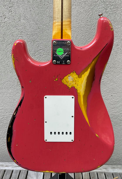 2018 Fender Stratocaster NAMM 56 Thinline Stratocaster Coral Pink/Sunburst