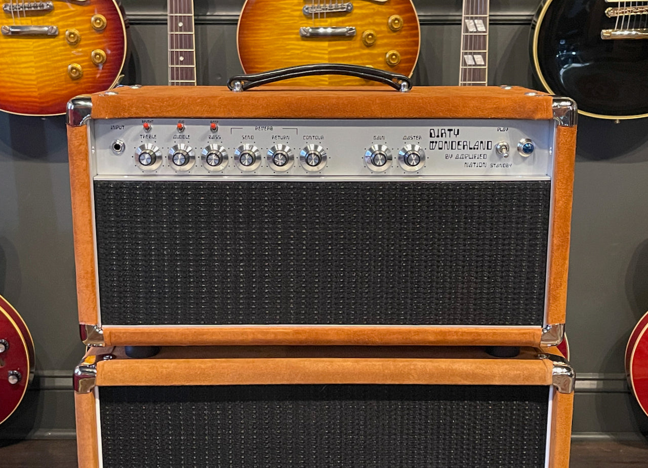 Amplified Nation Dirty Wonderland 50 Watt Head & 1x12 Cabinet Golden Brown Suede/Black