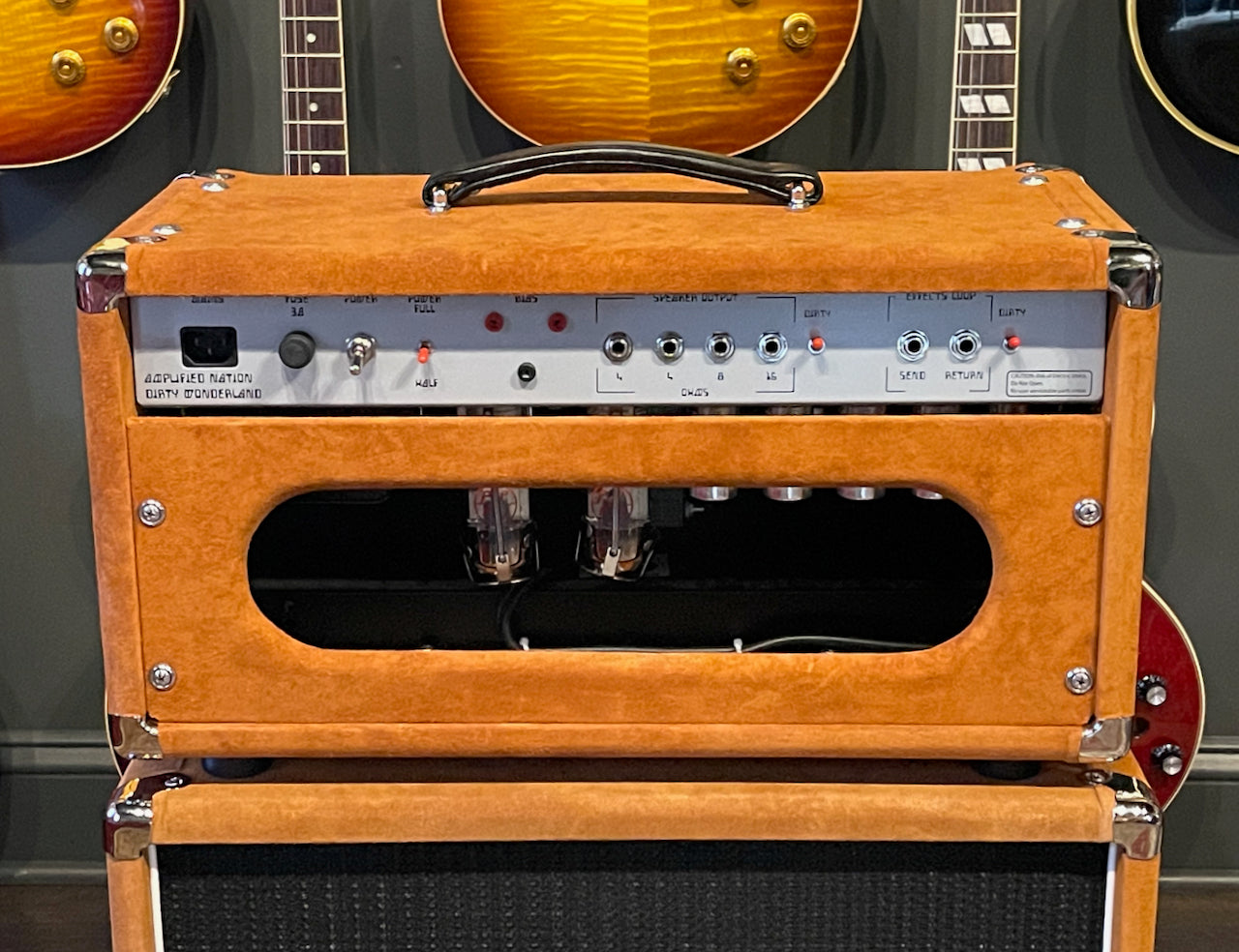 Amplified Nation Dirty Wonderland 50 Watt Head & 1x12 Cabinet Golden Brown Suede/Black