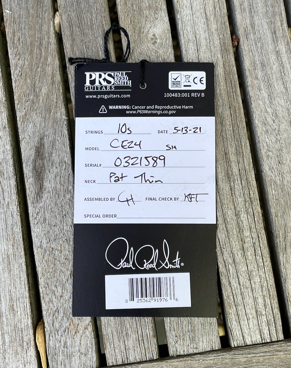 Paul Reed Smith PRS CE 24 Semi Hollow *Custom Color* Eriza Verde Wrap
