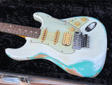 2013 Fender Custom Shop Heavy Relic 1960 Stratocaster LTD Floyd Rose White Lightning/Surf Green