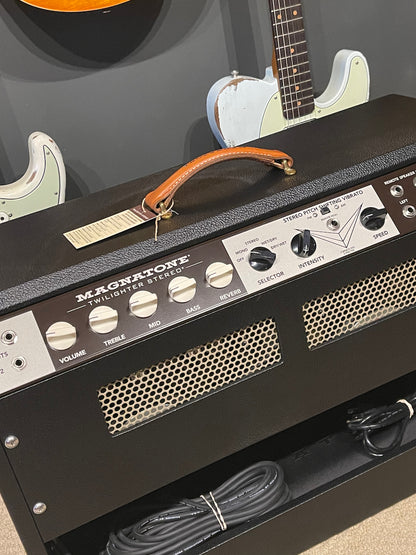 Magnatone Twilighter Stereo 2x12 Combo *Custom Color* Black Tolex with Black Cane Grill