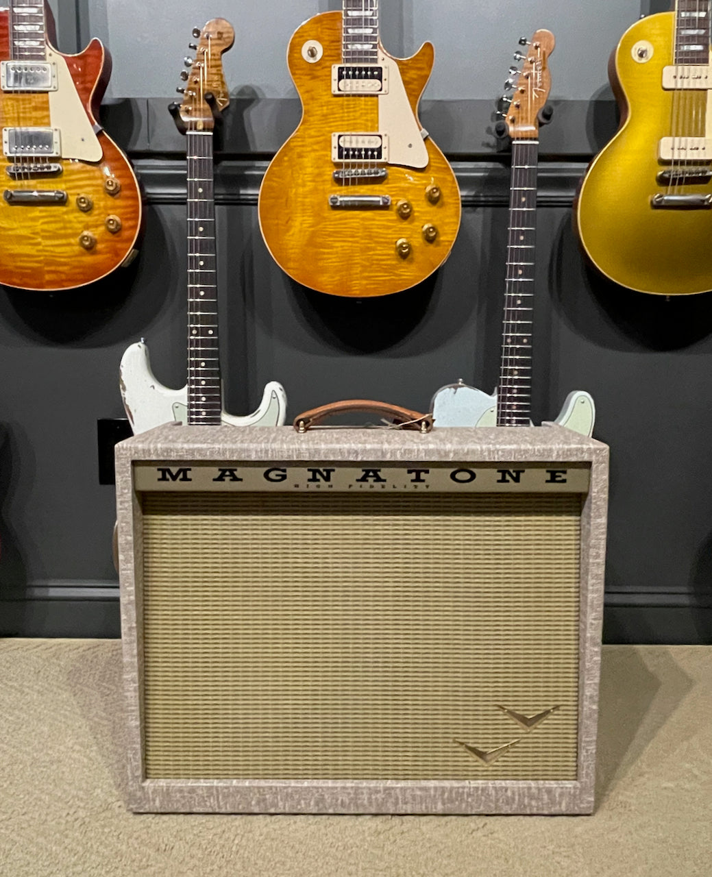 Magnatone Panoramic Stereo 2x10 Combo *Custom Color* Fawn with Wheat Grill