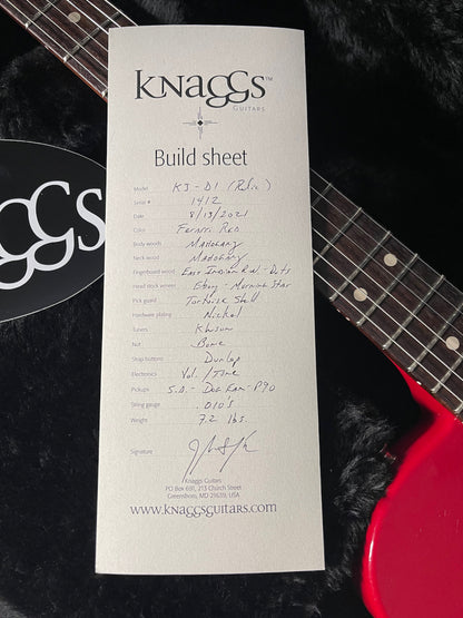 2021 Knaggs Kenai J Ferrari Red Relic Signed