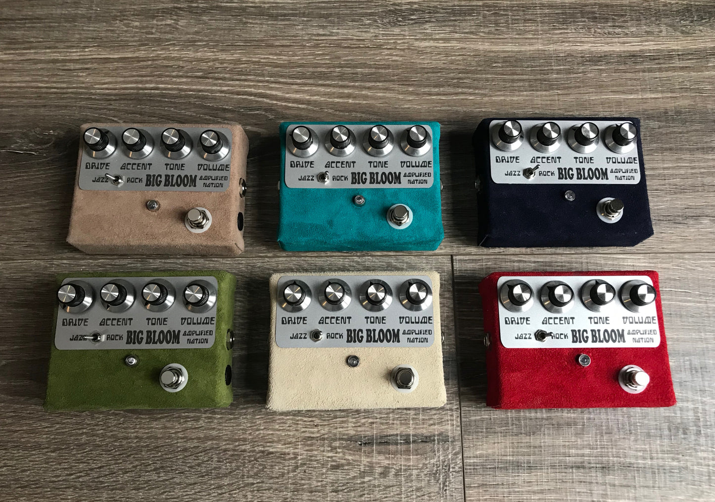 Amplified Nation Big Bloom Overdrive Pedal Navy Blue Suede