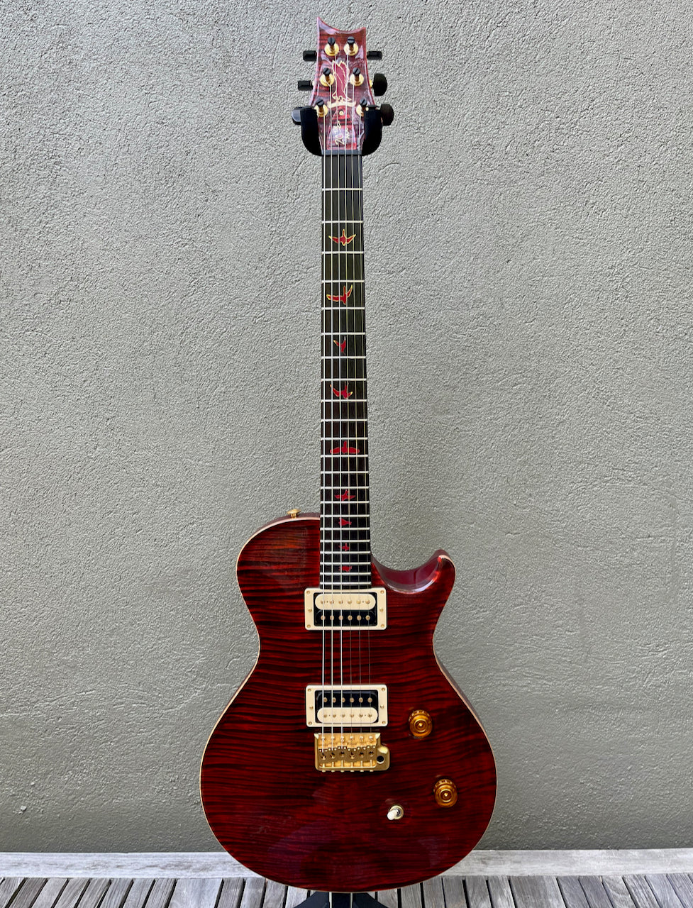 2005 Paul Reed Smith PRS Private Stock #682 Singlecut Trem Semi-Hollow Fire Red/Orange Brazilian Neck