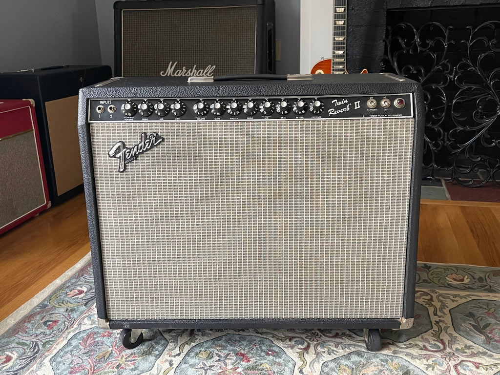 1983 Fender Twin Reverb II Black Tolex 