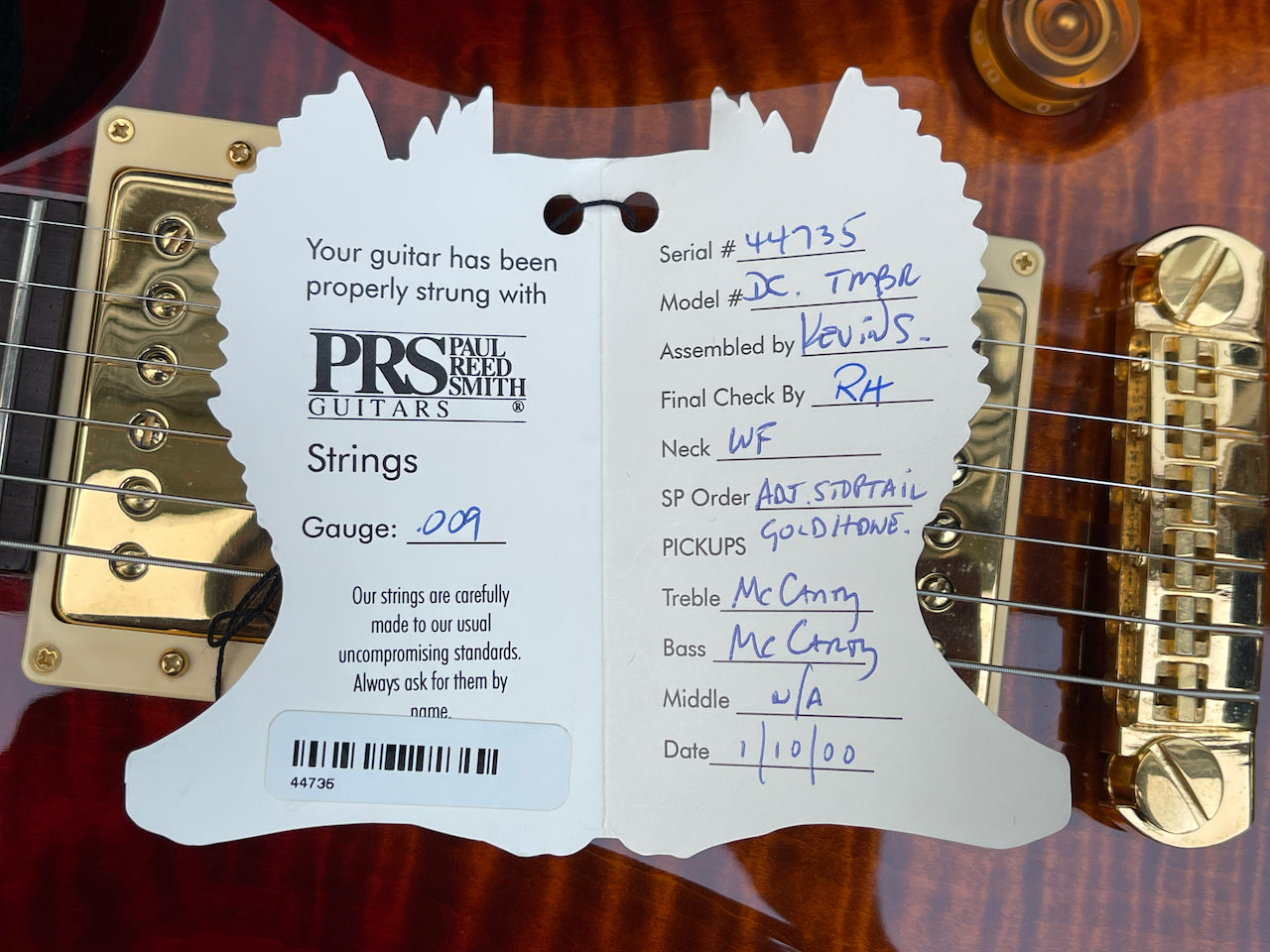 2000 Paul Reed Smith PRS McCarty Brazilian Limited #212/250 Dark Cherry Sunburst