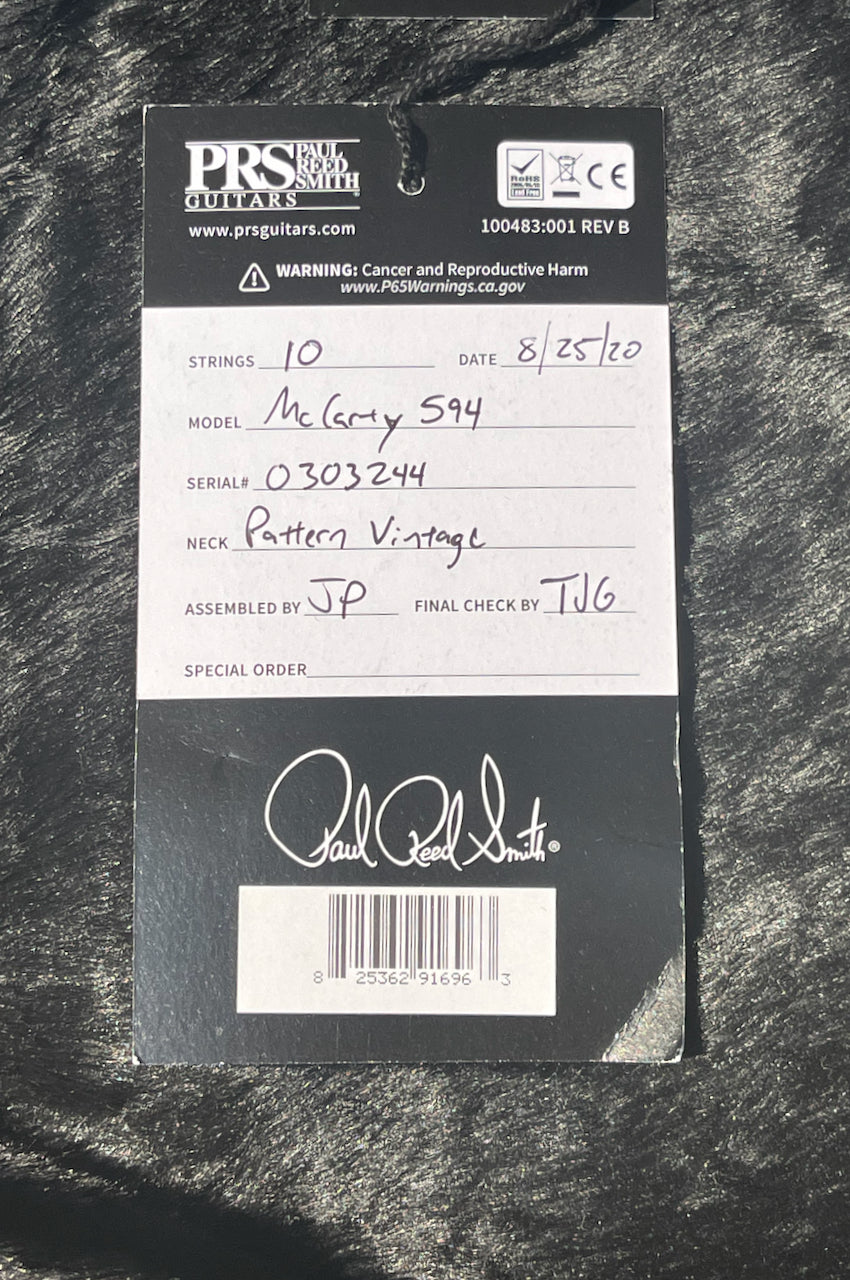 2020 Paul Reed Smith PRS McCarty 594 Yellow Tiger