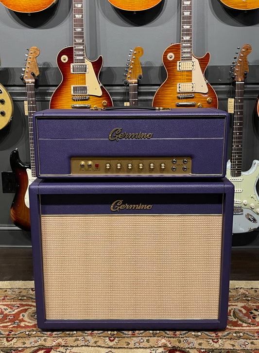 Germino Lead 55 LV Master Volume with Matching 2x12 Cabinet Purple Tolex