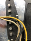 Lollar Flat Pole Stratocaster Pickups, wired harness in black pickguard