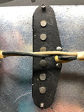 Lollar Flat Pole Stratocaster Pickups, wired harness in black pickguard