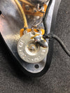 Lollar Flat Pole Stratocaster Pickups, wired harness in black pickguard