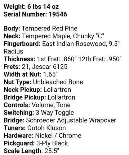 Novo Serus TCS Maroon Burst LollarTrons