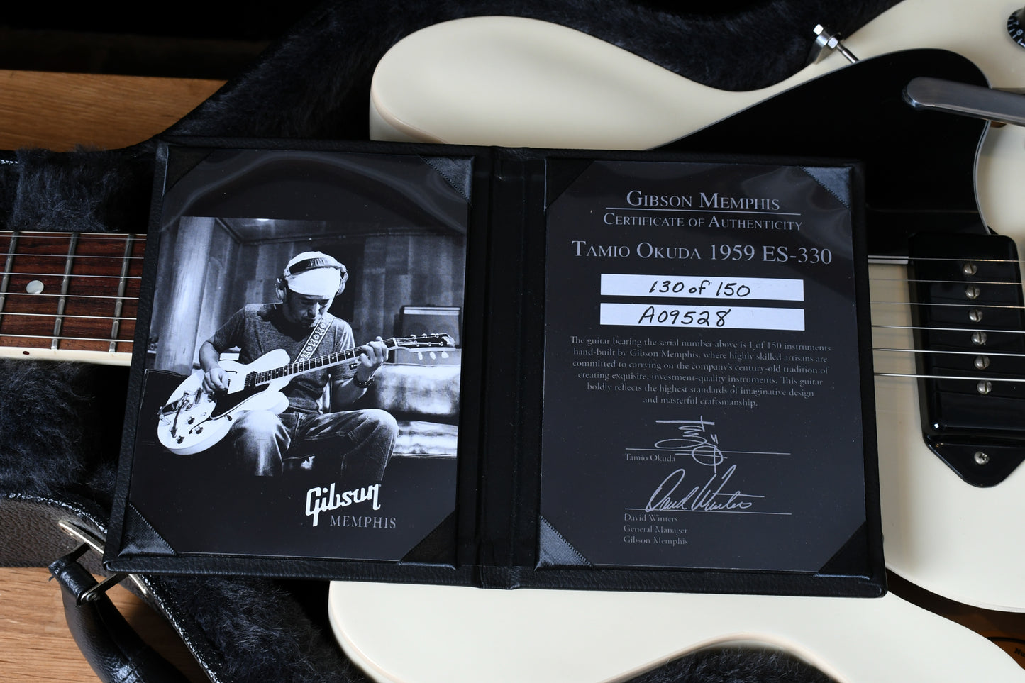 2016 Gibson Memphis Tamio Okuda '59 ES-330 Classic White