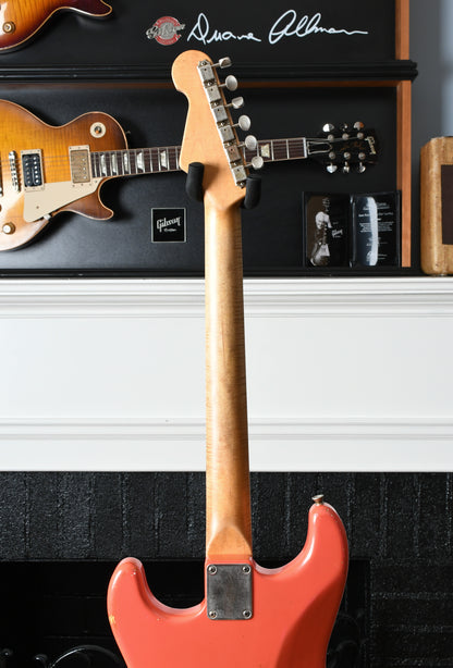 2022 Danocaster Double Cut Faded Fiesta Red