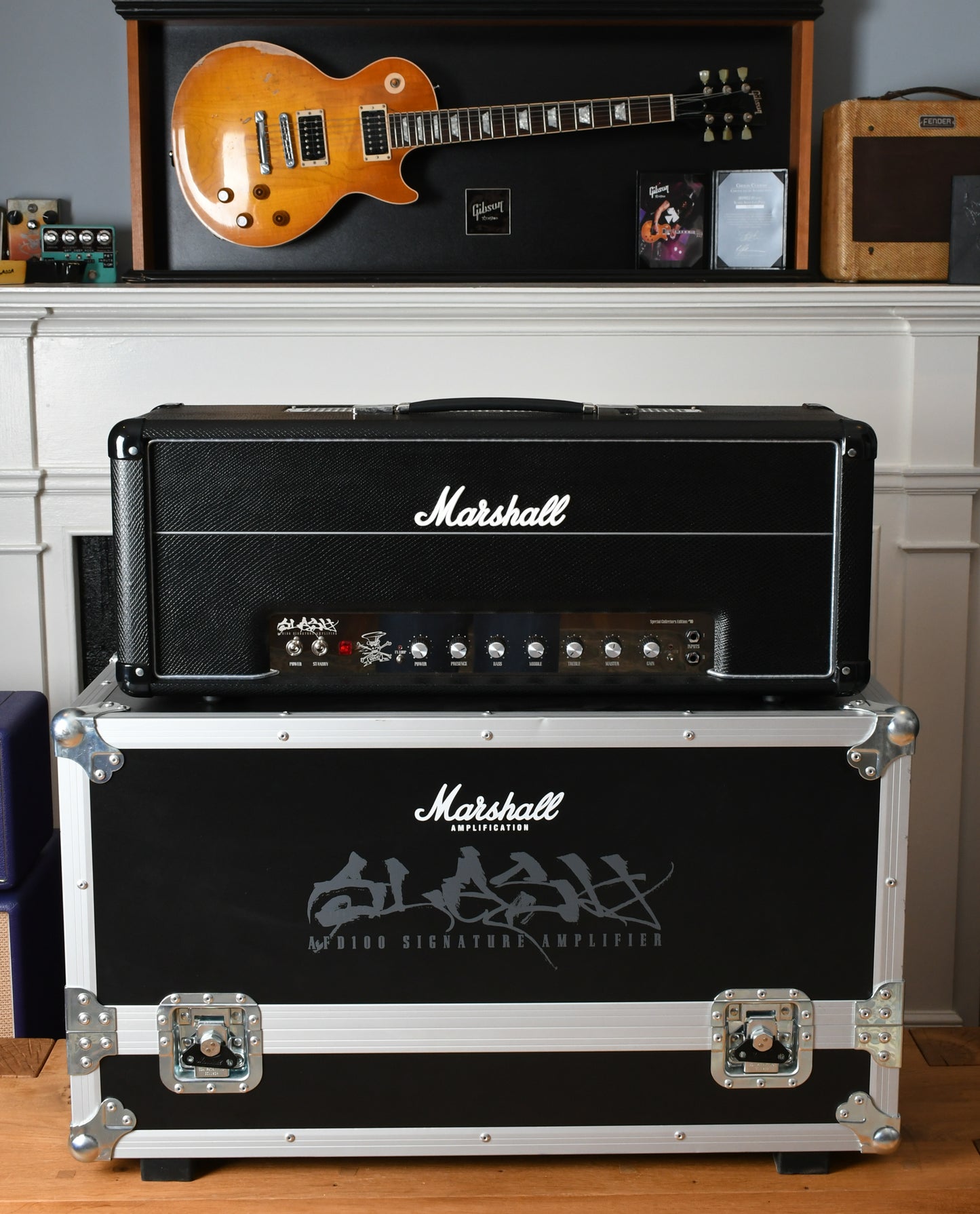 2011 Marshall Slash Signed #10 AFD100 Appetite For Destruction Head & Roadcase