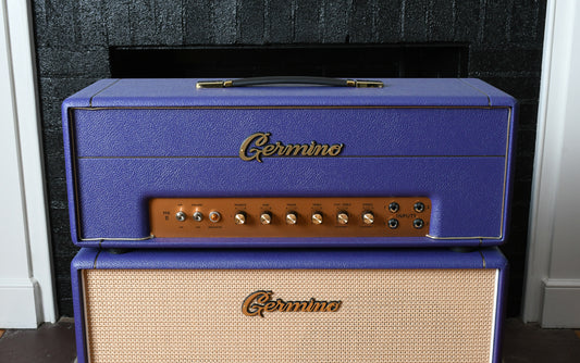 Germino Classic 45 Master Volume & Style II 2x12 Cabinet Purple Tolex