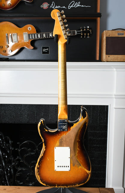 2021 Fender Custom Shop Limited Dual Mag II '60 Stratocaster Super Faded Aged 3 Tone Sunburst Heavy Relic