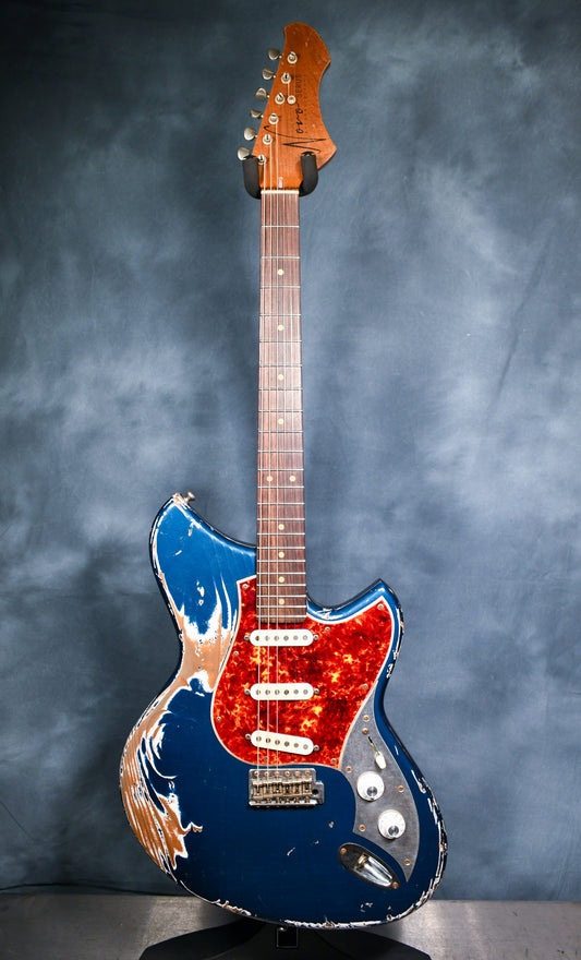2019 Novo Guitars Serus S Como Blue Metallic ThroBak's
