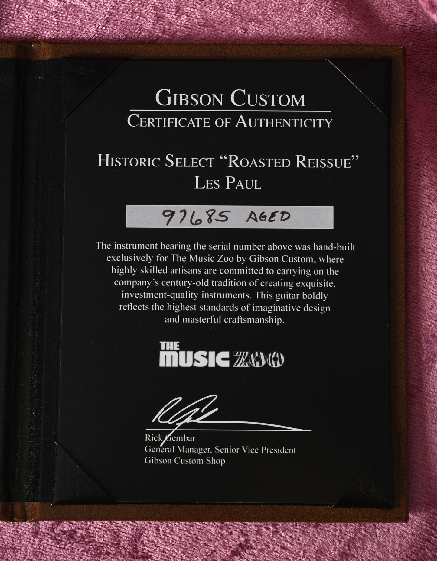 2017 Gibson 1959 Aged Les Paul Standard Reissue Music Zoo Roasted Exclusive