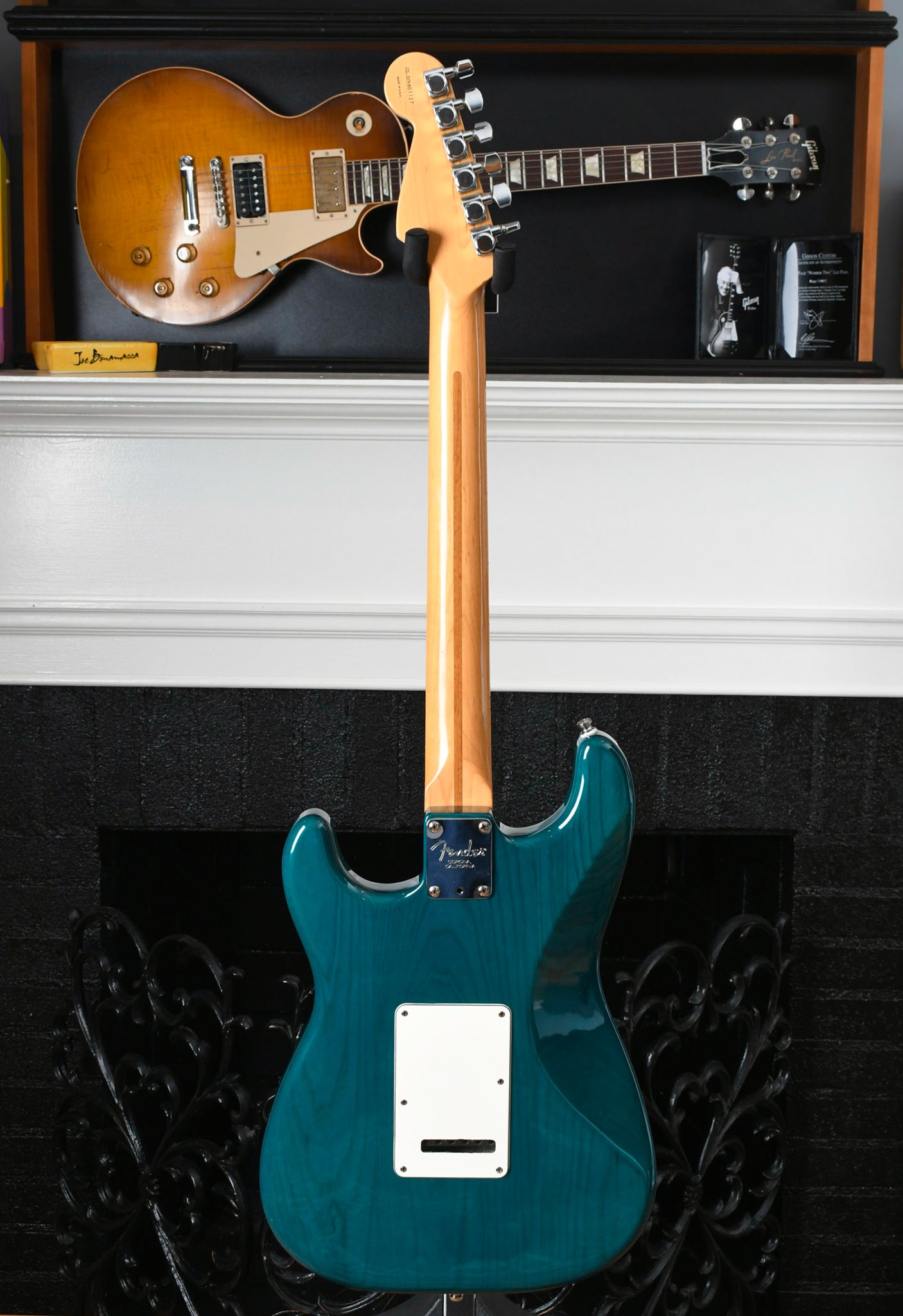 1998 Fender American Deluxe Stratocaster Teal Ash Body & Maple