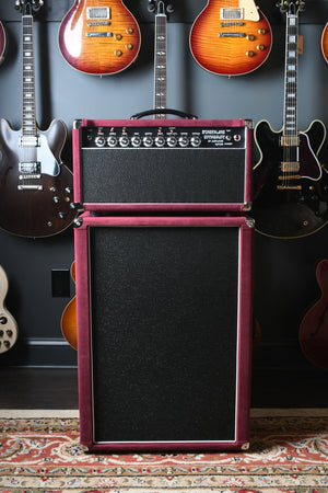 Amplified Nation Wonderland Overdrive V2 50 Watt Head & 2x12 Cabinet Maroon Suede/Black Sparkle