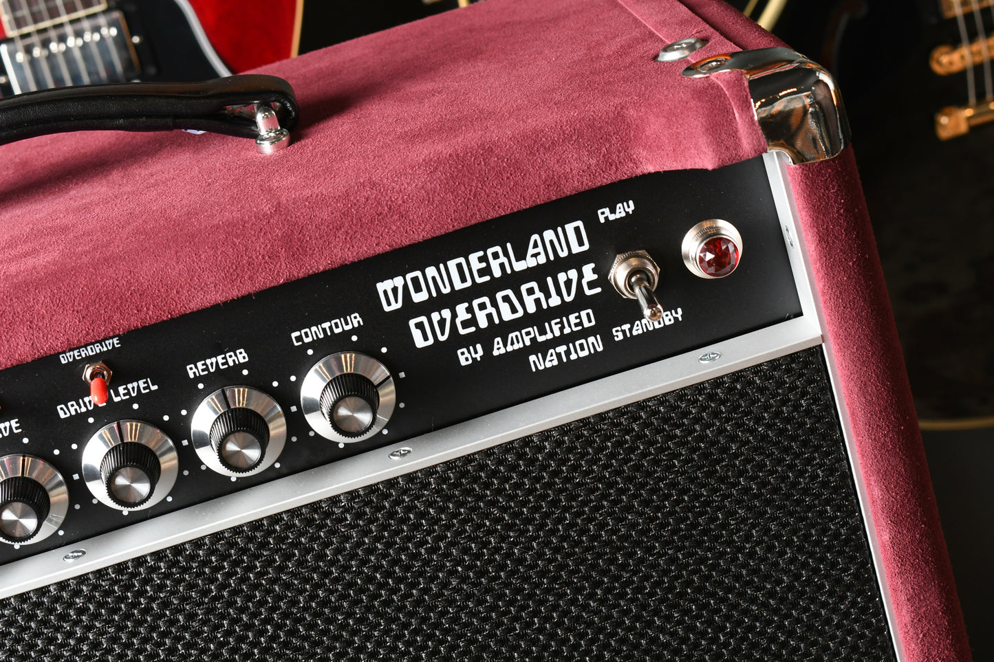 Amplified Nation Wonderland Overdrive V2 50 Watt Head & 2x12 Cabinet Maroon Suede/Black Sparkle