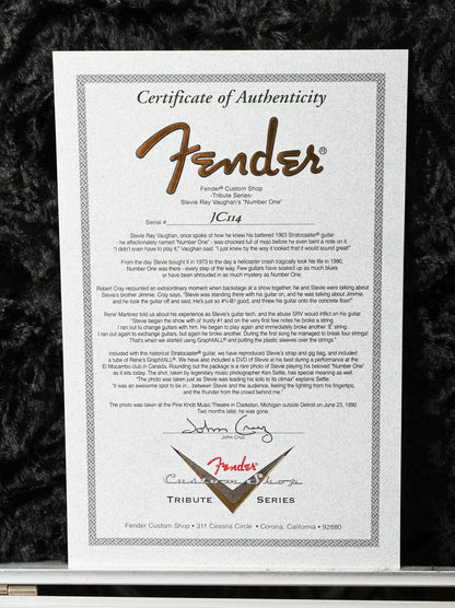 2004 Fender SRV Stevie Ray Vaughan Masterbuilt John Cruz Stratocaster "Number One" Tribute & Flightcase