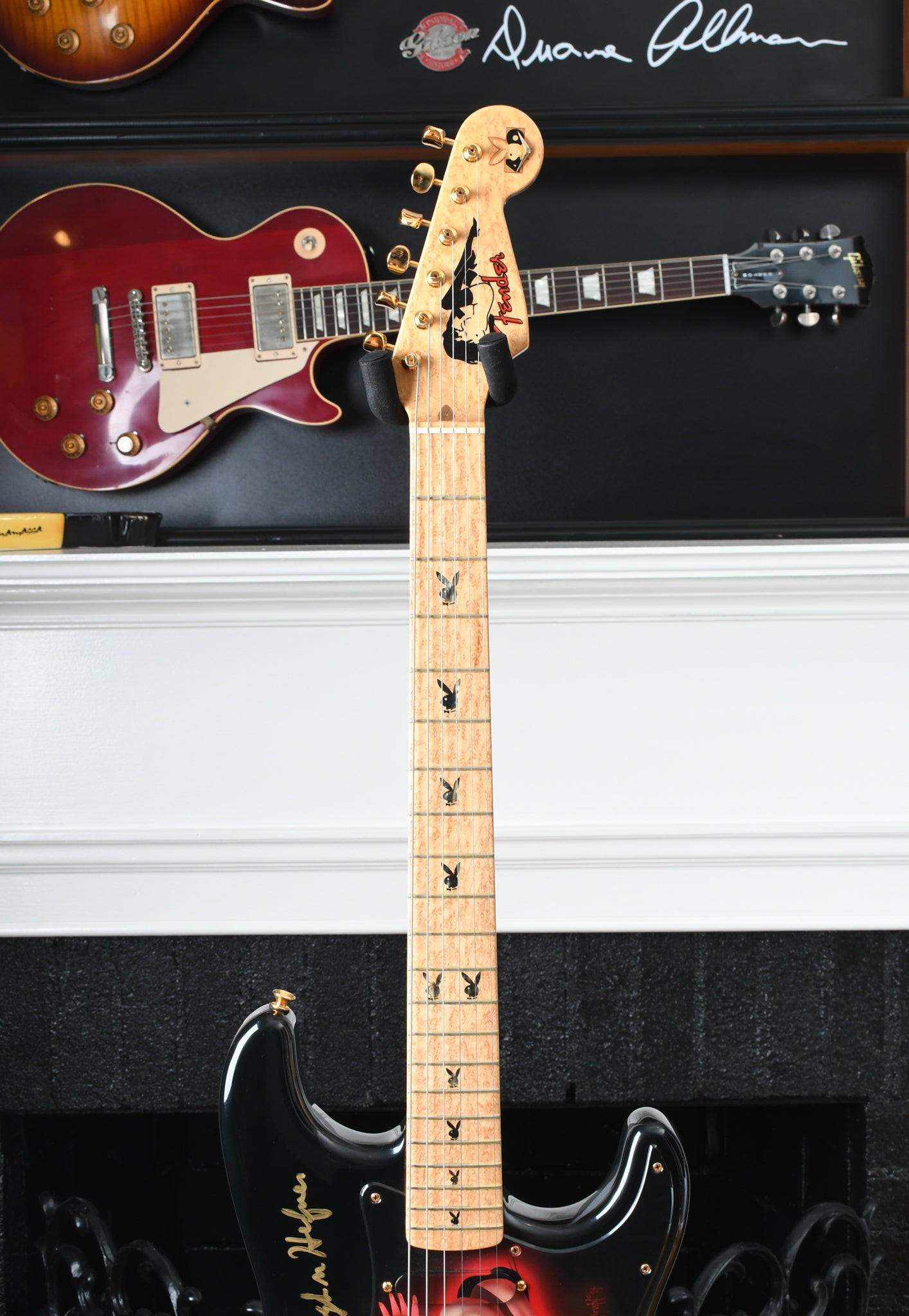 1994 Fender Playboy 40th Ann. Stratocaster Marilyn Monroe Personally Signed by Hugh Hefner