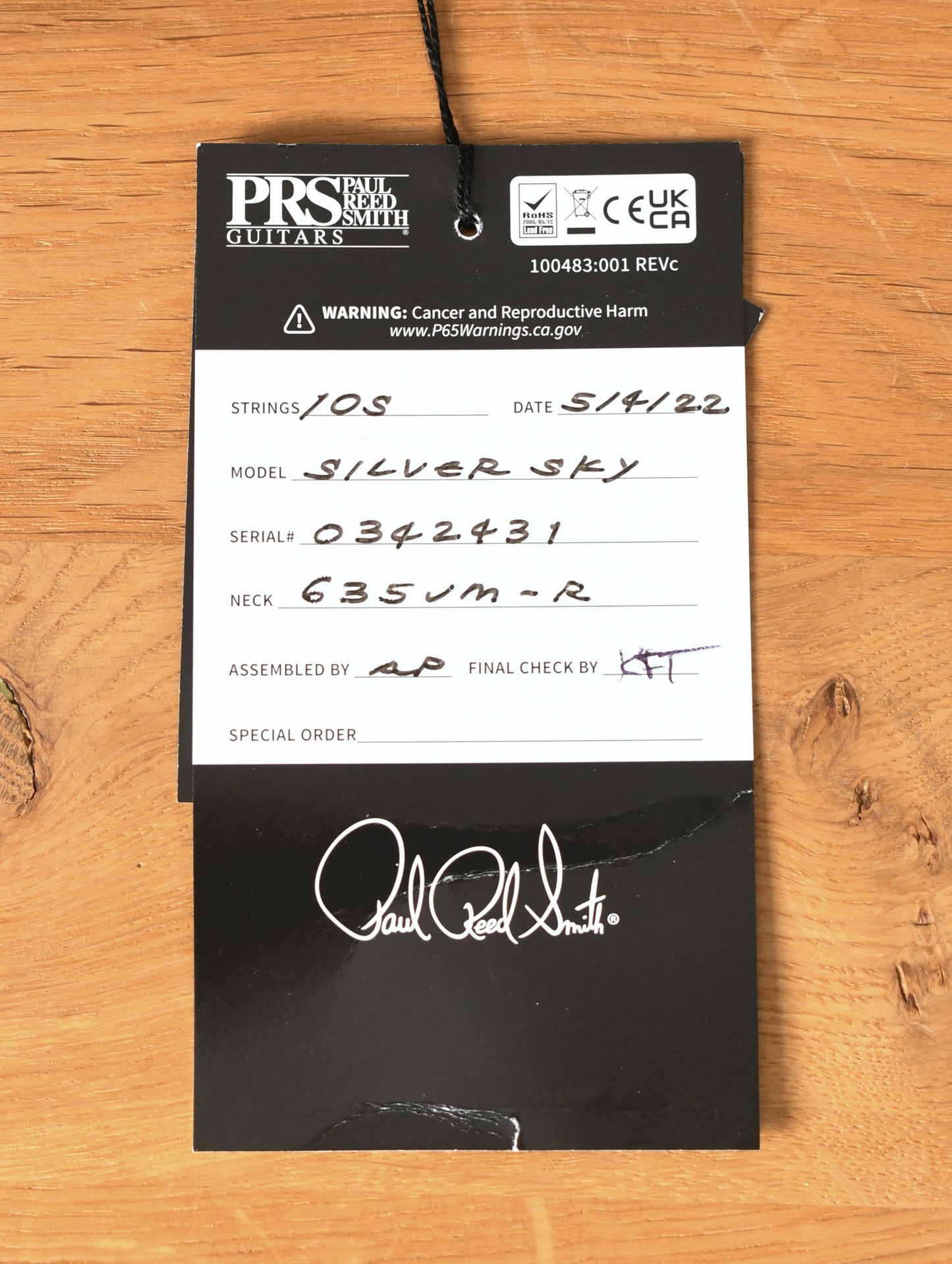 Paul Reed Smith PRS John Mayer Silver Sky Satin Moc Sand