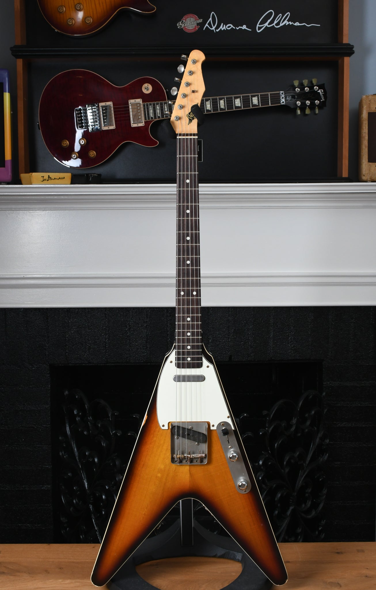 2011 RS Guitarworks Tee Vee Custom Flying V Sunburst