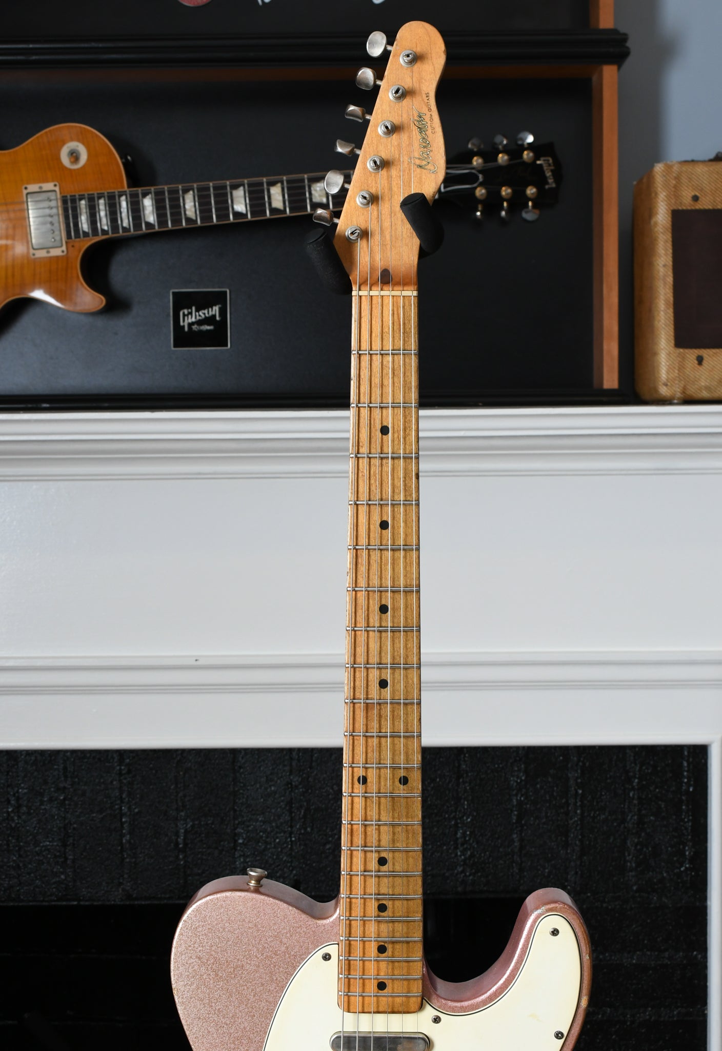 2022 Danocaster Single Cut Pink Champagne Budz Pickups