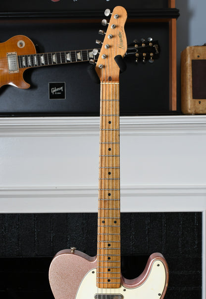 2022 Danocaster Single Cut Pink Champagne Budz Pickups