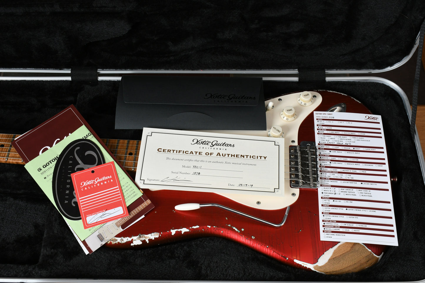 2019 Xotic XSC-1 Heavy Aged Candy Apple Red & Mastergrade Roasted Maple Neck