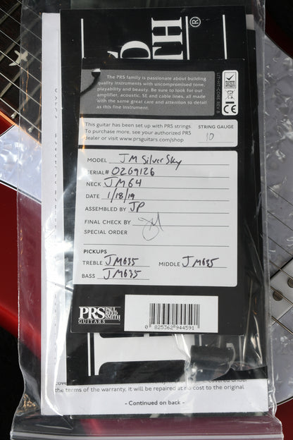 2019 Paul Reed Smith PRS John Mayer Silver Sky *Rare Color* Horizon Upgrades!
