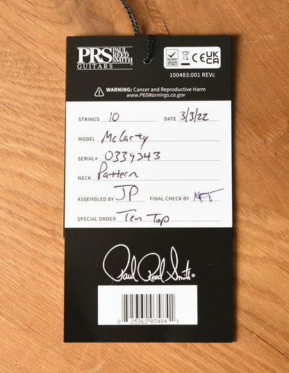 Paul Reed Smith PRS McCarty 594 10 Top Trampas Green