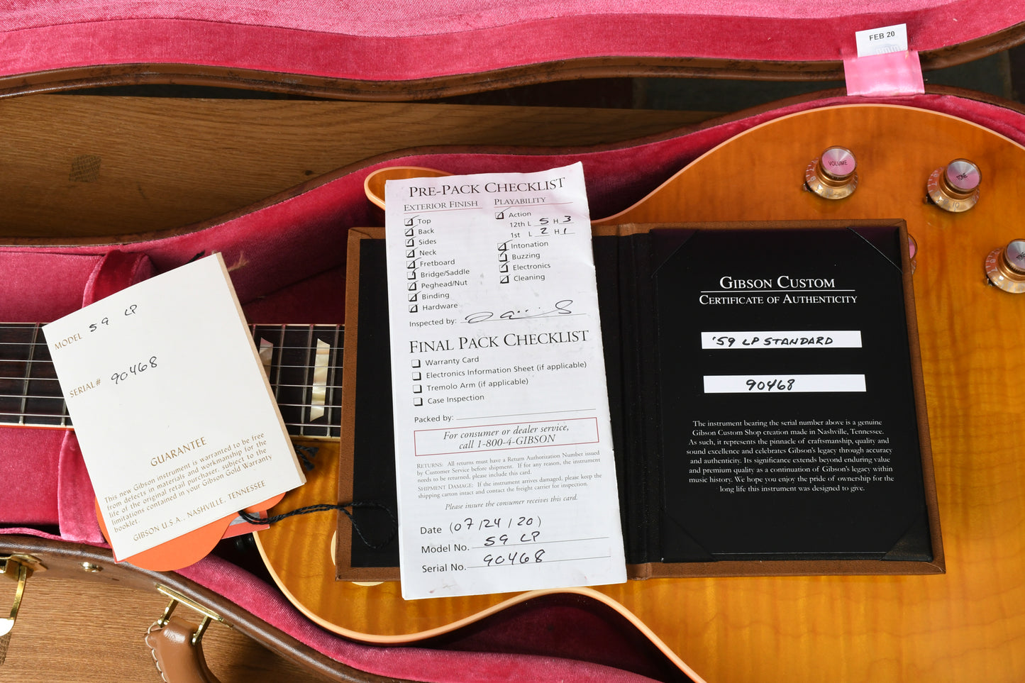 2020 Gibson Les Paul Standard 1959 R9 Reissue M2M Lemon "Derring" Burst Slash Duncan APH-2S