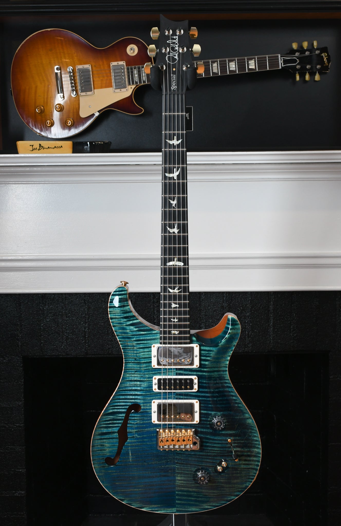2020 Paul Reed Smith PRS Wood Library Special 22 Semi Hollow River Blue