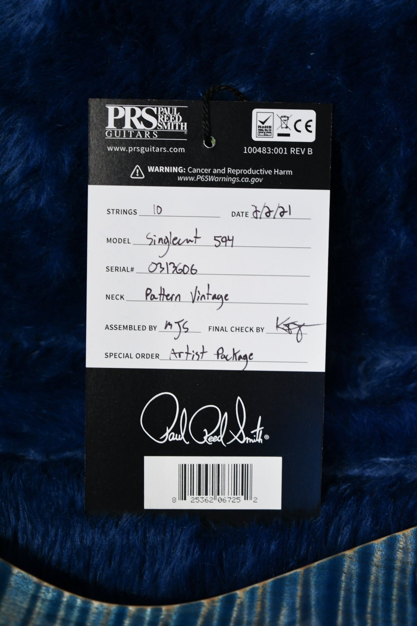 Paul Reed Smith PRS McCarty SC 594 Artist Faded Blue Jean