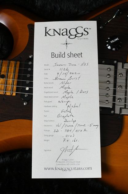 2020 Knaggs Severn Trem HSS Brown Burst