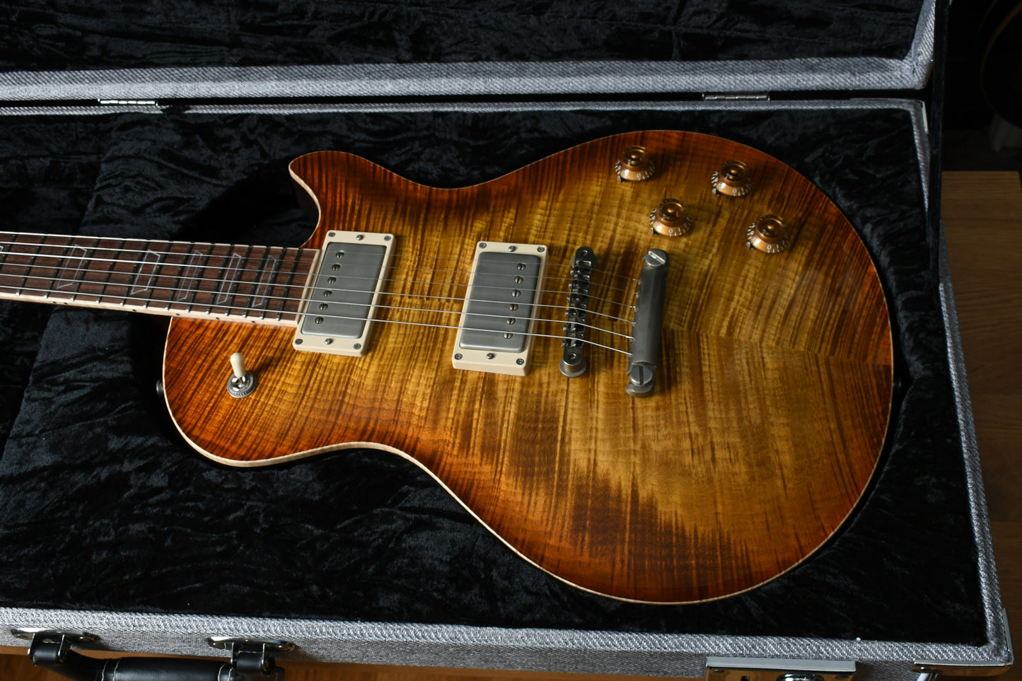 2022 Patrick James Eggle Macon Singlecut Faded Gold Burst Master Grade Top