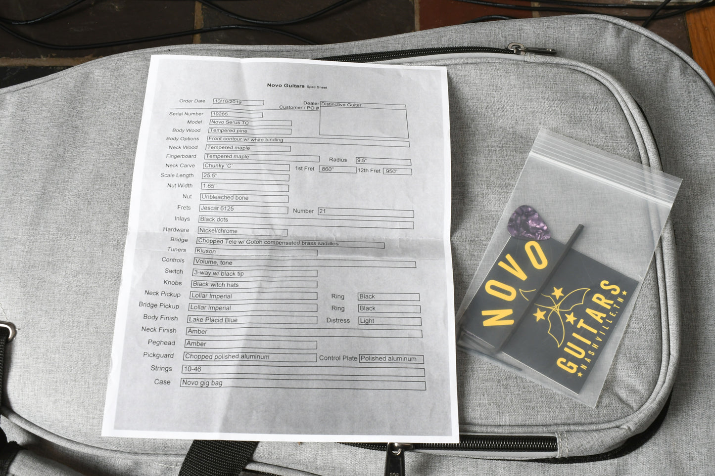 2019 Novo Guitars Serus TC Lake Placid Blue Lollar Imperial’s