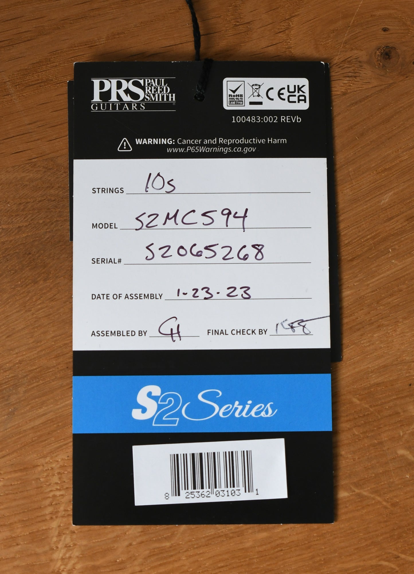 Paul Reed Smith PRS S2 McCarty 594 McCarty Burst